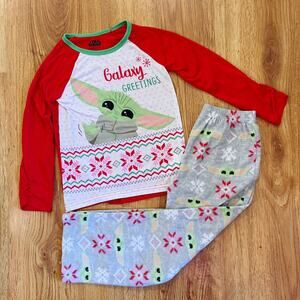 Star Wars Grogu Baby Yoda Holiday Fair Isle Pajamas